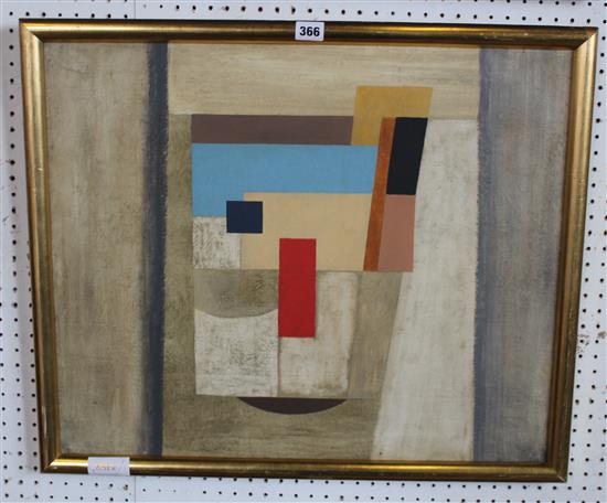 Abstract oil on canvas, Geometric shapes